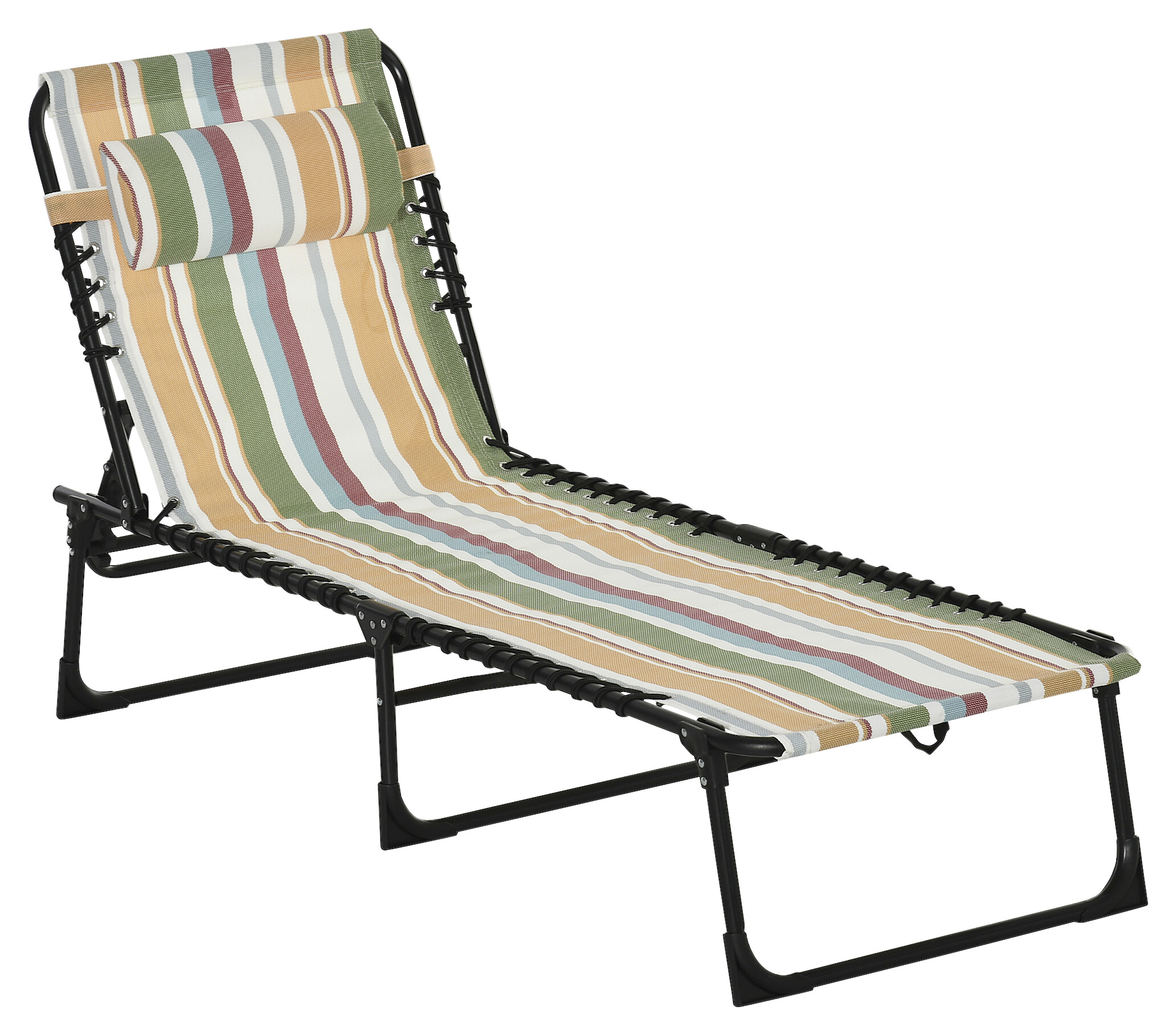 Outsunny Sonnenliege mehrfarbig Stahl B/H/L: ca. 58x30x189 cm