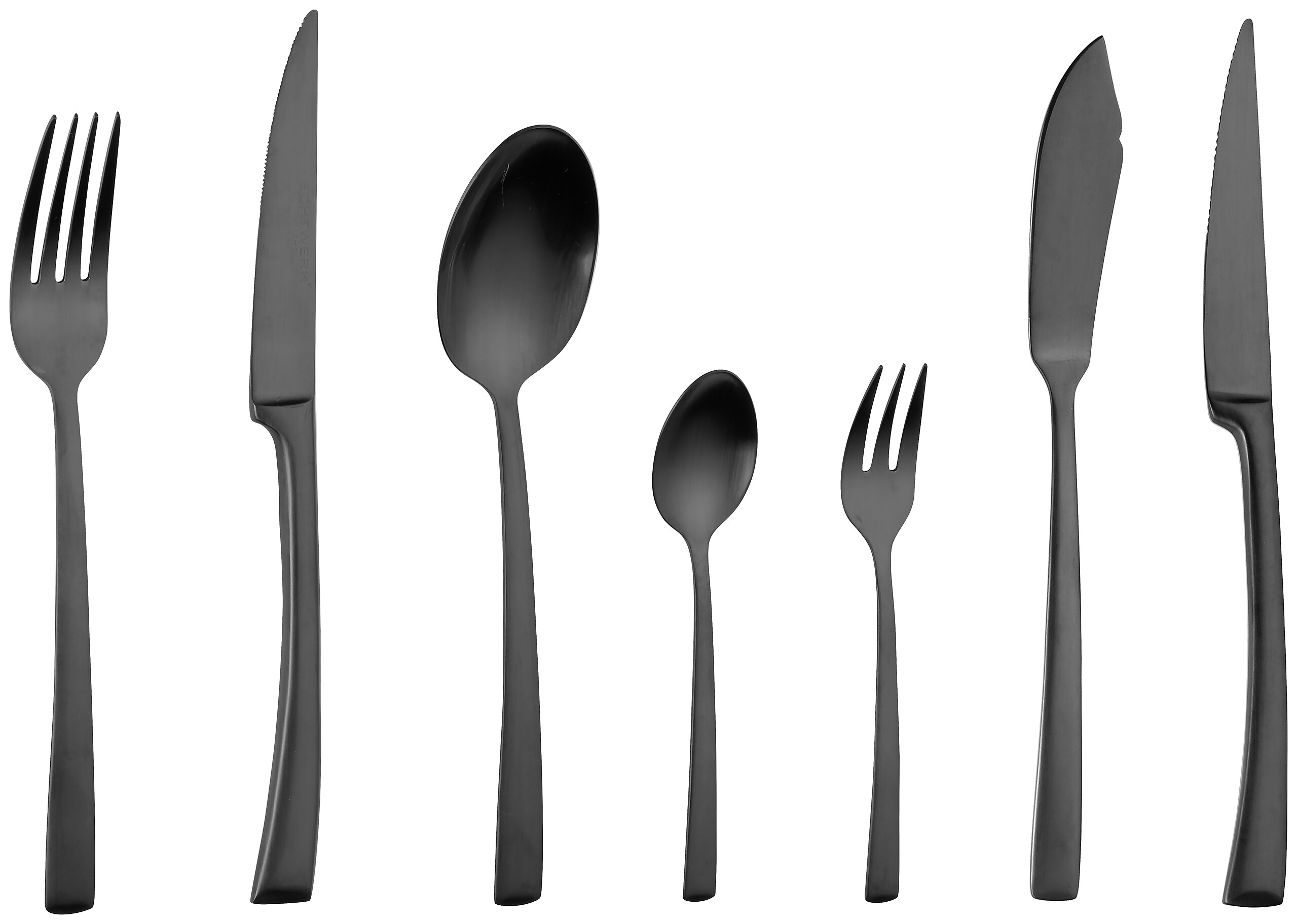 ECHTWERK Besteckset Avelino mattschwarz Edelstahl 42 tlg.