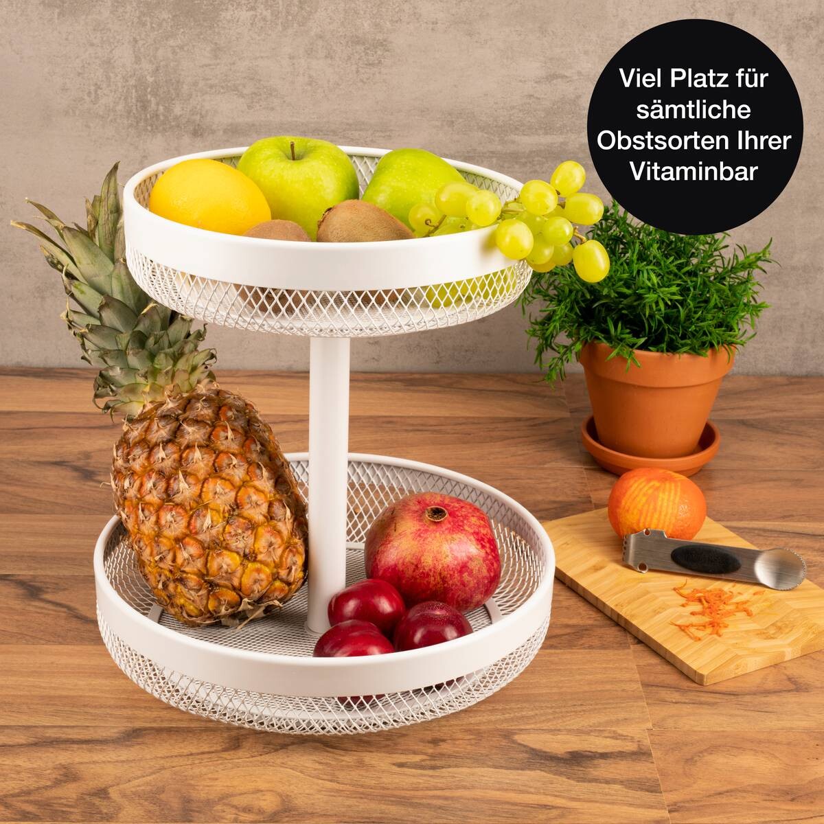 Moritz & Moritz Etagere weiß Metall H: ca. 30 cm