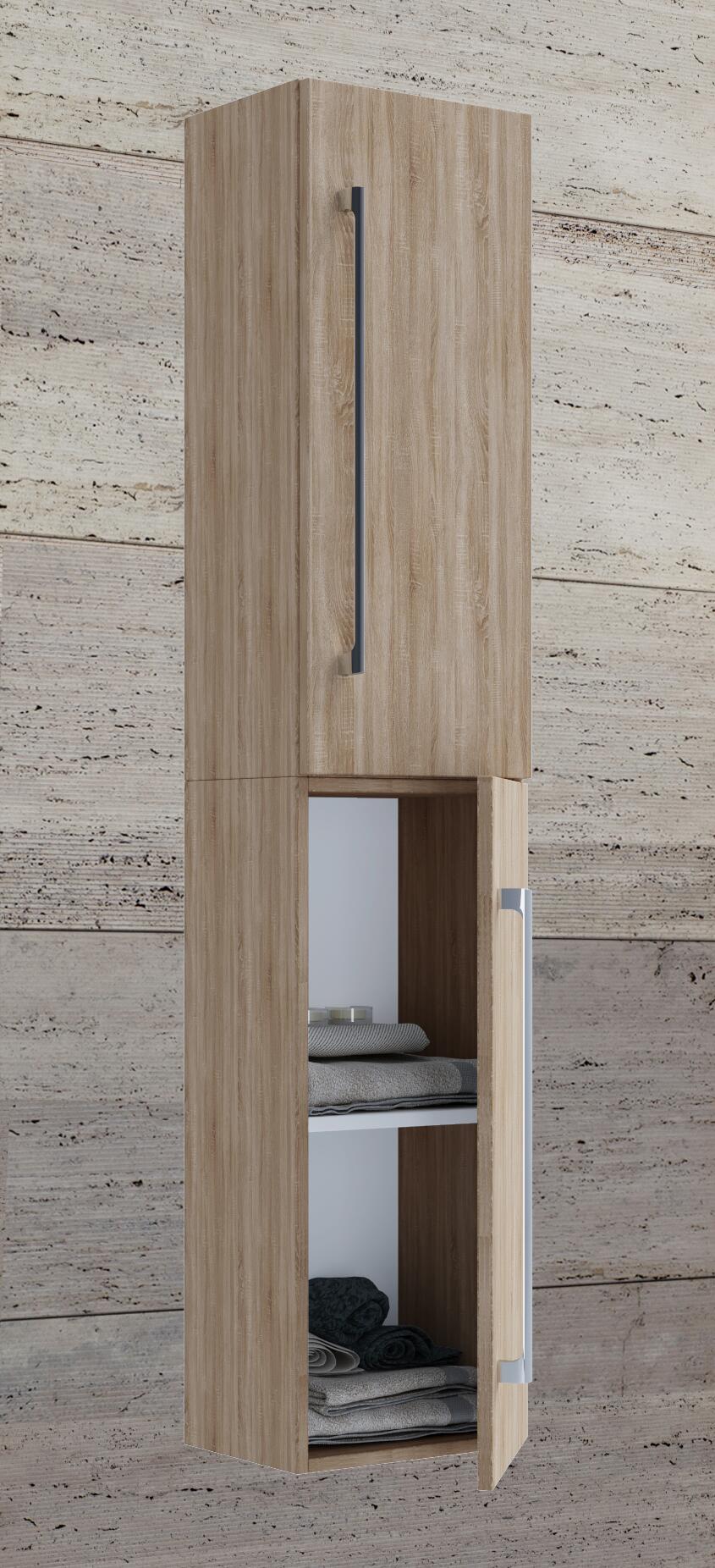 Hochschrank Badinos Eiche Sonoma Nachbildung B/H/T: ca. 33x150x22 cm