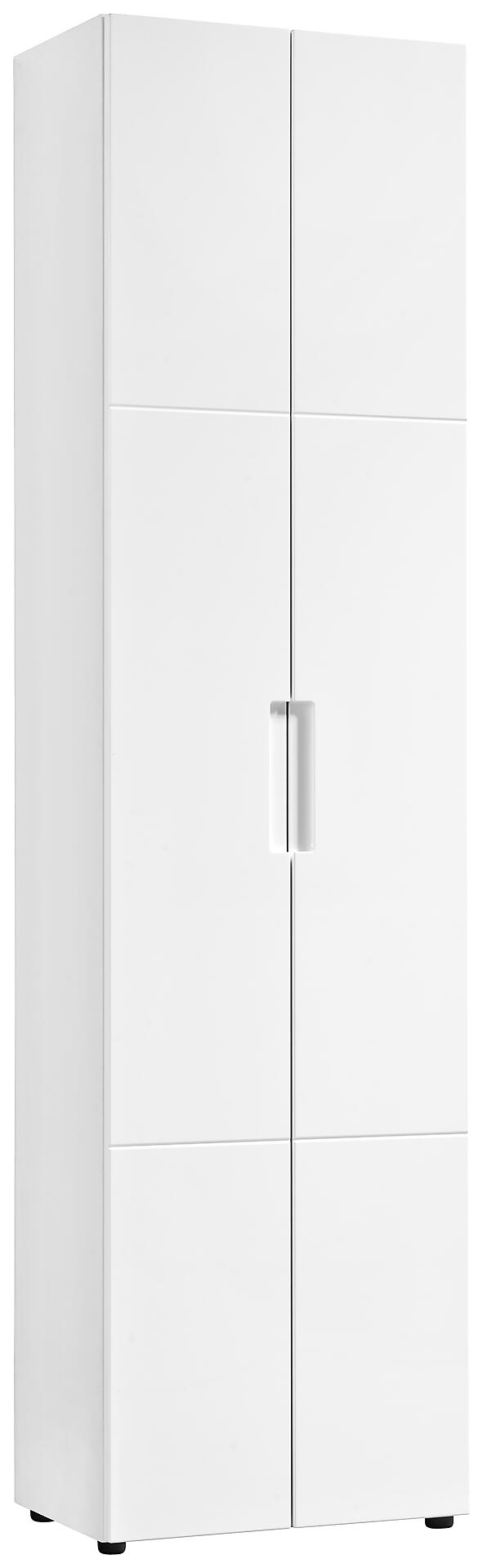 Mehrzweckschrank Mailand 10 weiß weiß Hochglanz B/H/T: ca. 53x202x35 cm