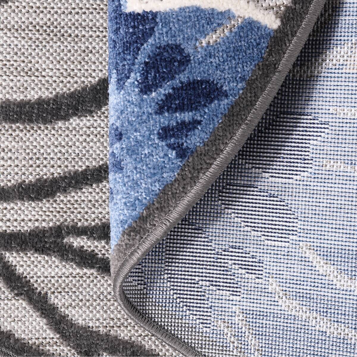 Sanat Outdoorteppich FLORAL grau B/L: ca. 150x150 cm