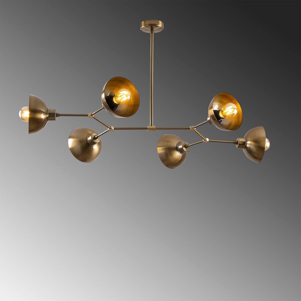 Opviq Pendelleuchte Dram-1102 B/H/T/L: ca. 102x53x52x102 cm E27 6 Brennstellen