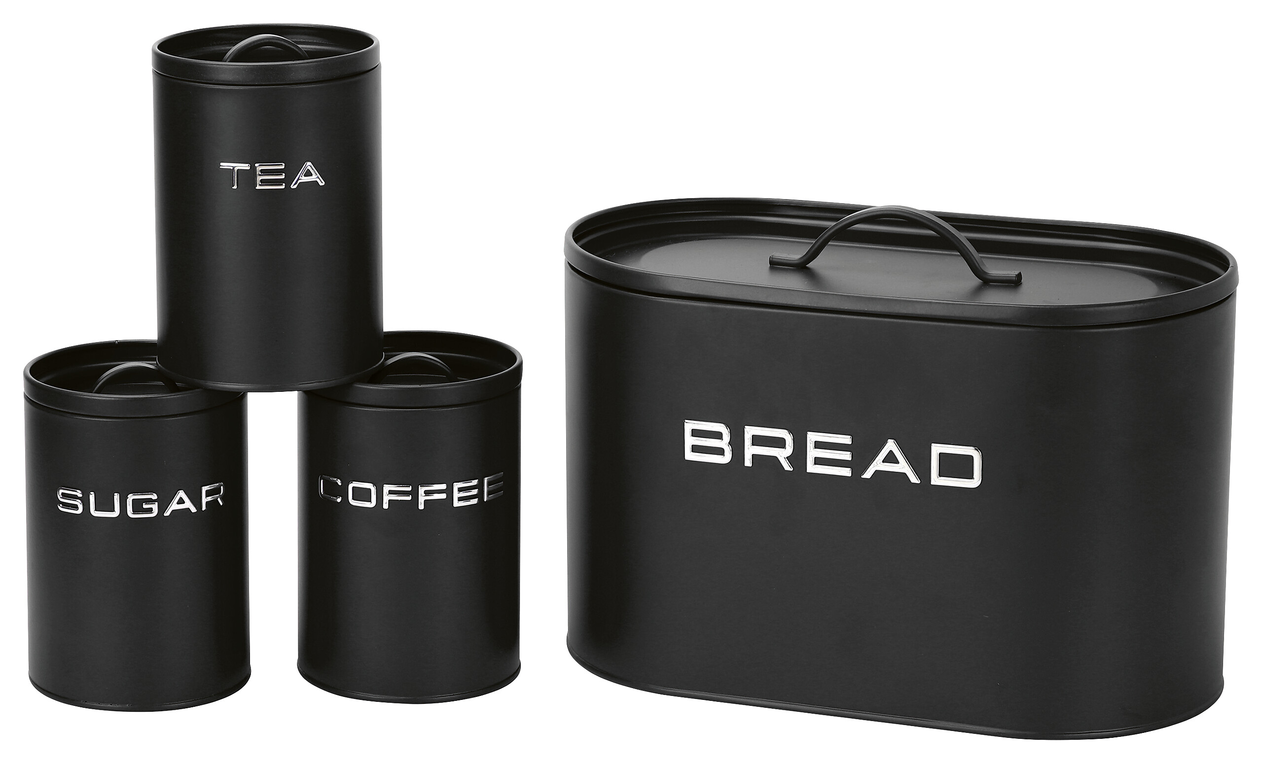 GOURMETmaxx Vorratsdosenset schwarz B/H/L: ca. 18x23x34 cm