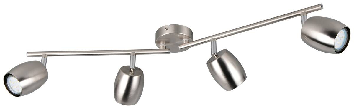 Reality Leuchten Spots Nancy nickel matt Metall B/H/L: ca. 70,5x15,5x8 cm GU10 4 Brennstellen
