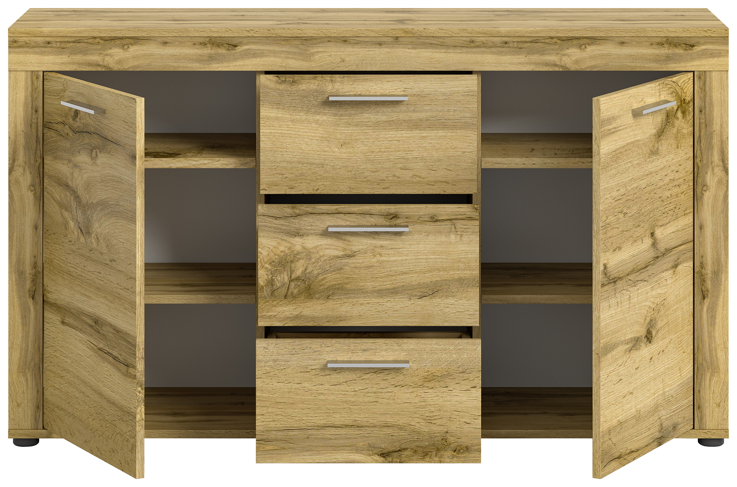 Sideboard Jam Eiche Wotan Nachbildung B/H/T: ca. 125x80x35 cm