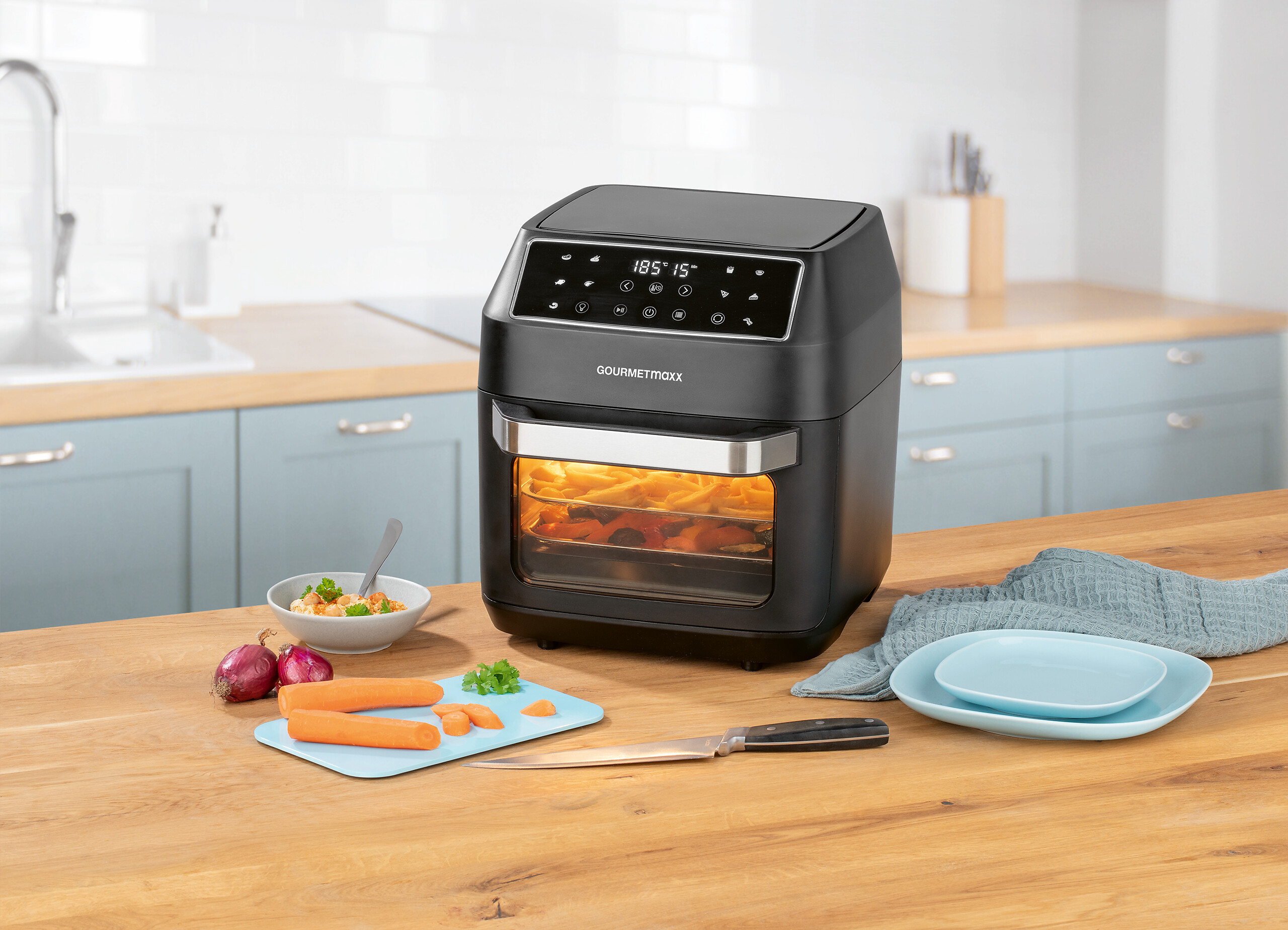 GOURMETmaxx Heißluftfritteuse 13606 schwarz Kunststoff B/H/L: ca. 32,5x34,5x35,8 cm ca. 12 l