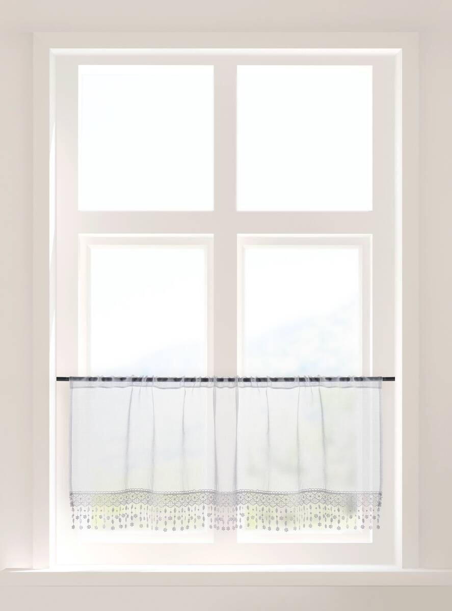 CASA CREATION Scheibengardine Rinara weiß B/L: ca. 45x120 cm