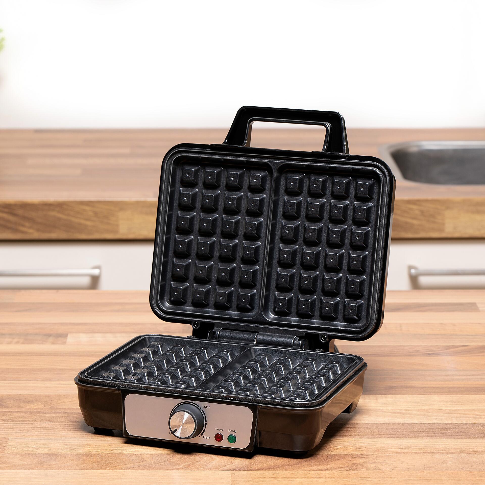 alpina Waffelautomat schwarz Alu B/H/L: ca. 24x10x24 cm