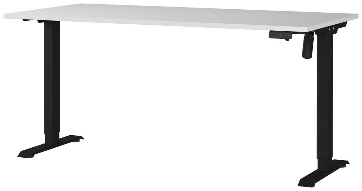 Schreibtisch 8024-581 Lichtgrau schwarz B/H/T: ca. 160x118x80 cm Schreibtisch 8024-581 Lichtgrau schwarz B/H/T: ca. 160x118x80 cm