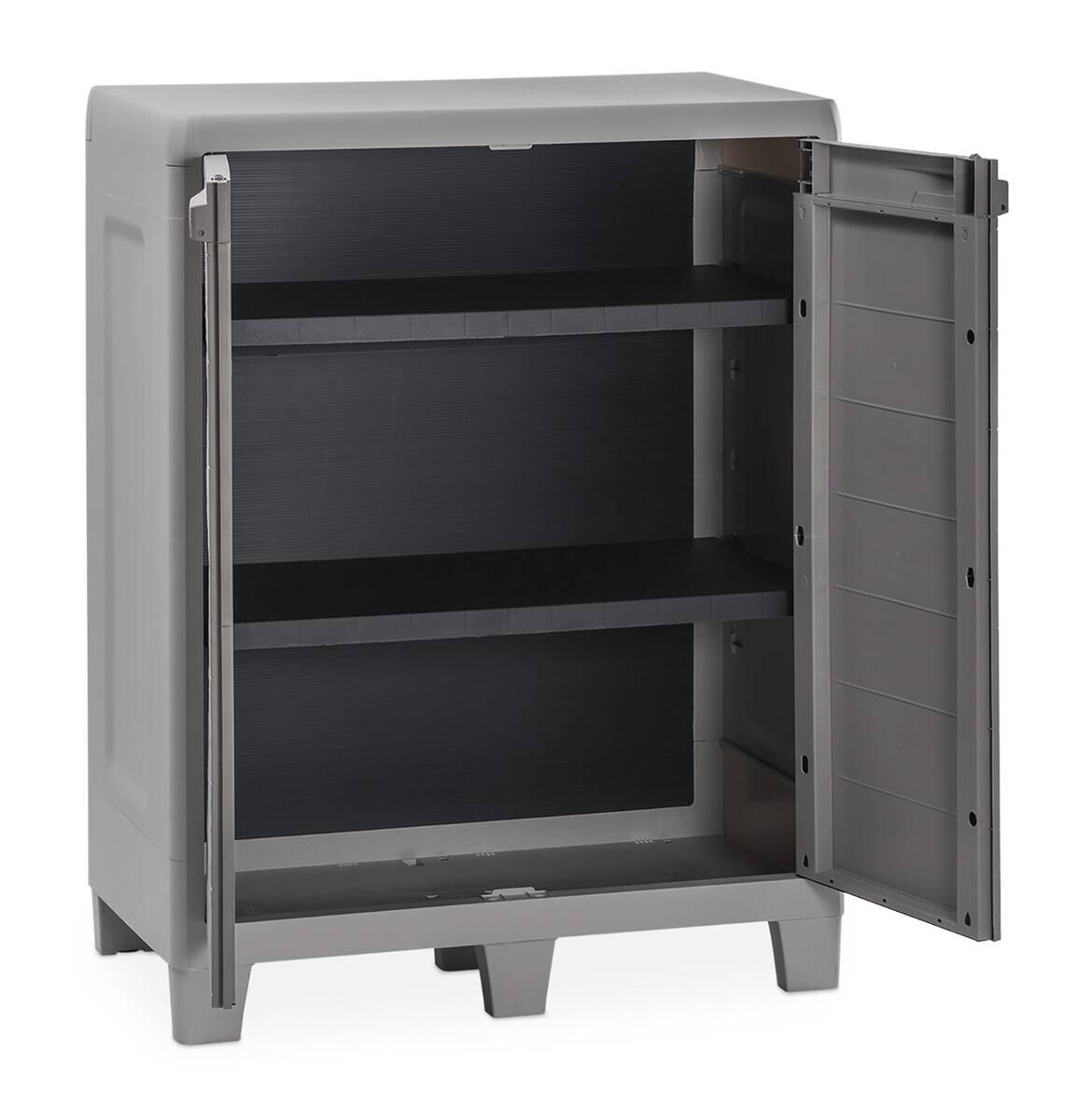 Toomax Kunststoffschrank Woodys grau Kunststoff B/H/L: ca. 46x101x78 cm