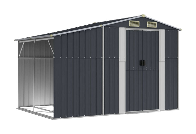 vidaXL Gartenhaus anthrazit B/H/T: ca. 277x179x192,5 cm