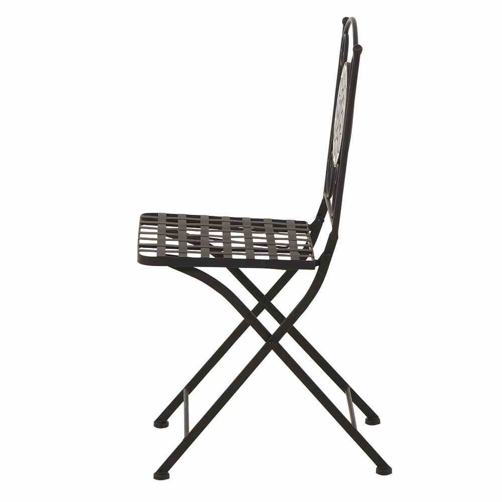Gardamo Klappstuhl COMO schwarz Stahl