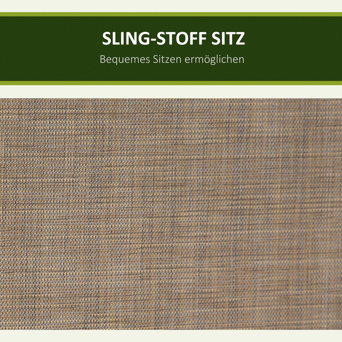 Outsunny Hollywoodschaukel braun Polyester B/H/L: ca. 128x172x196 cm