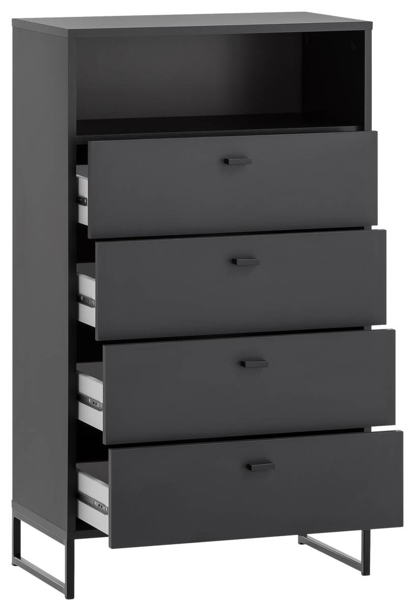 Midischrank Janne schwarz matt B/H/T: ca. 60,2x103,9x33 cm