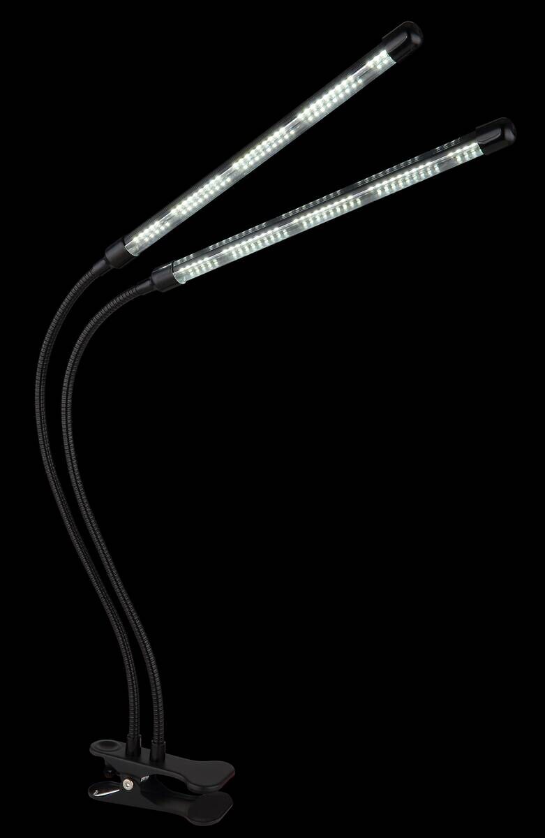 GLOBO LED-Klemmstrahler mattschwarz transparent Metall Kunststoff B/H/T: ca. 45x47x41 cm 1 Brennstellen