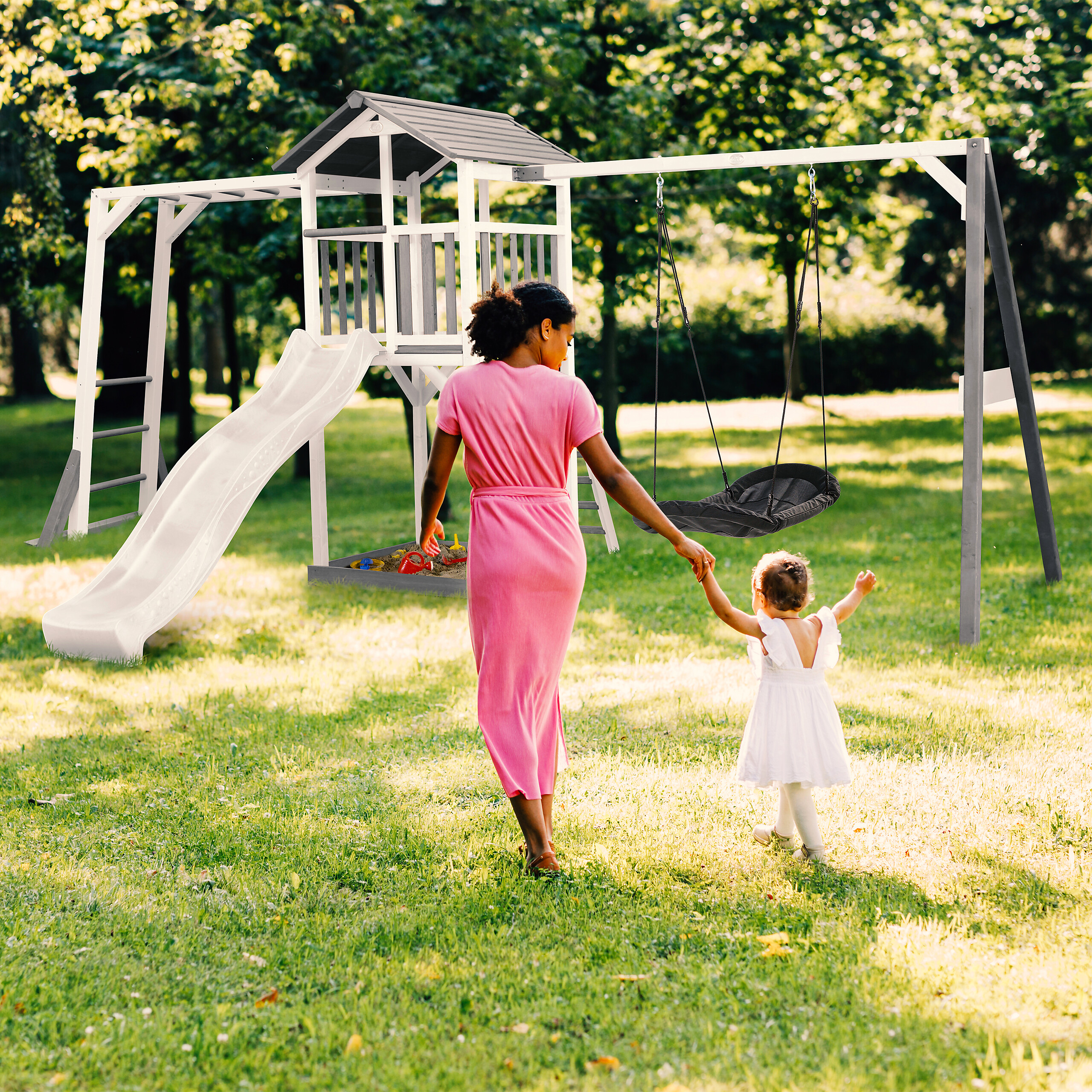 AXI Spielturm Beach Tower weiß B/H/L: ca. 519x242x349 cm