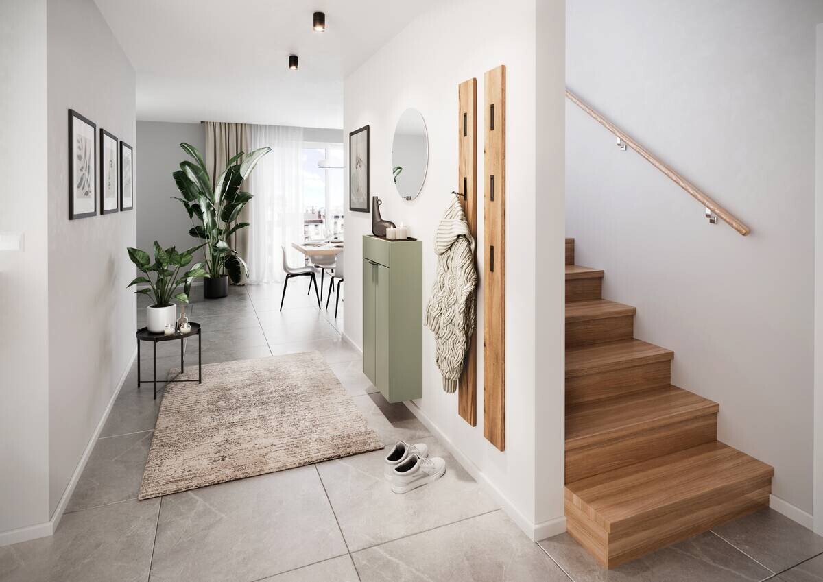 Mehrzweckschrank 1397-629 grün Eiche Navarra Nachbildung B/H/T: ca. 56x97x22 cm Mehrzweckschrank 1397-629 grün Eiche Navarra Nachbildung B/H/T: ca. 56x97x22 cm