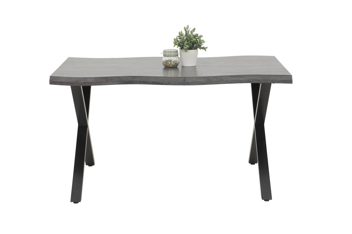 Esstisch Gerda grau Akazie Nachbildung B/H/T: ca. 140x76x90 cm