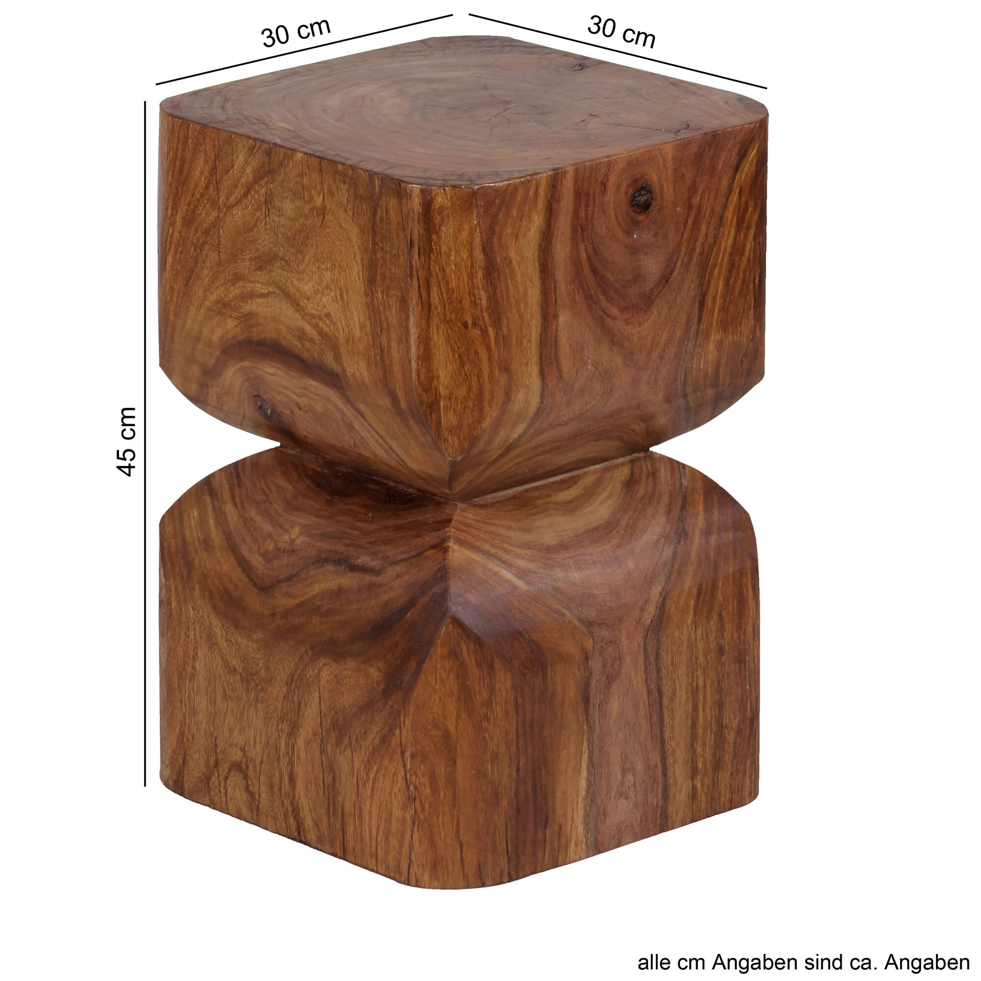 Beistelltisch natur Echtholz B/H/T: ca. 30x45x30 cm