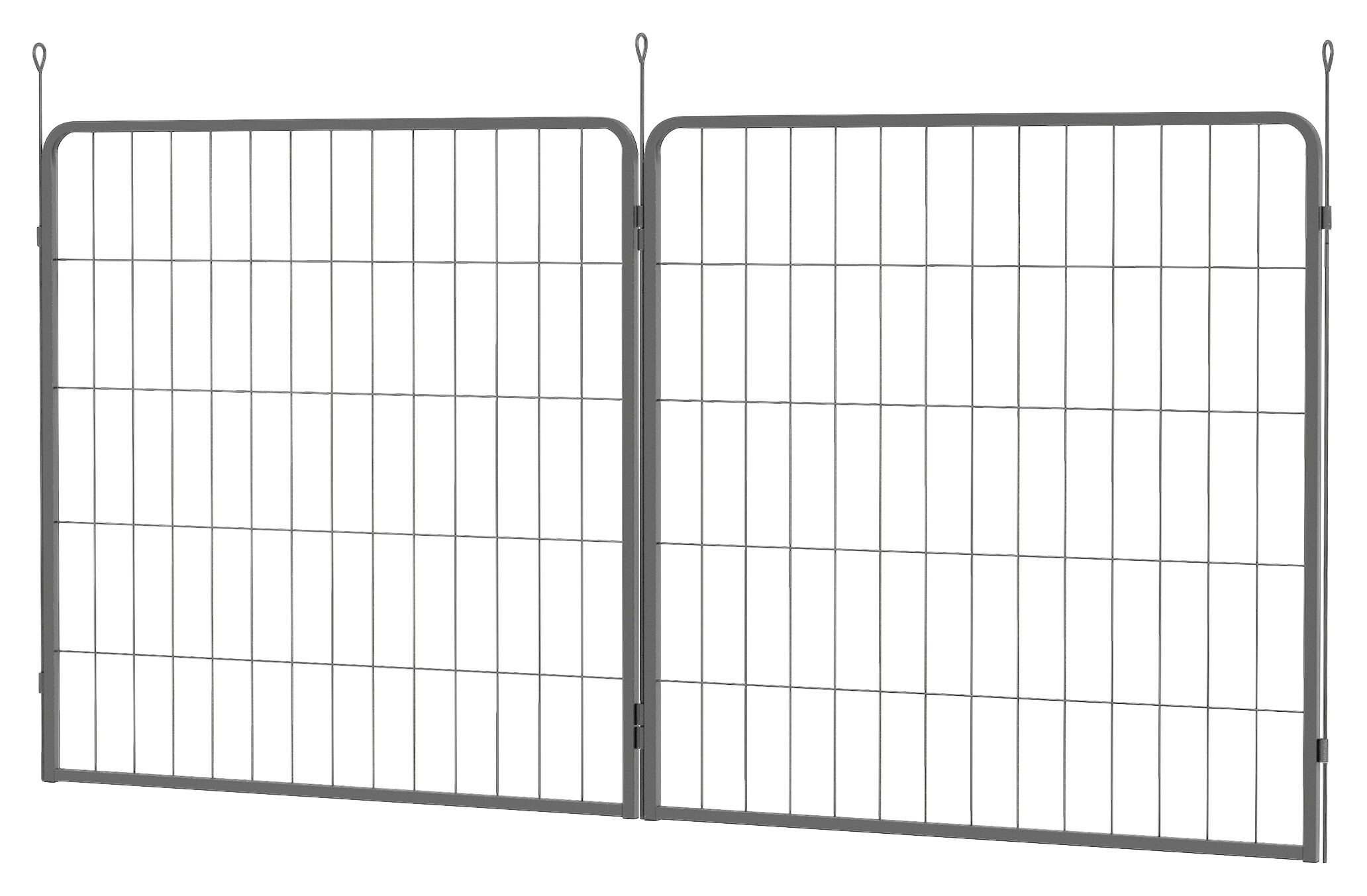 PawHut Erweiterung für Freigehege grau Stahl B/H/L: ca. 1,5x80x80 cm