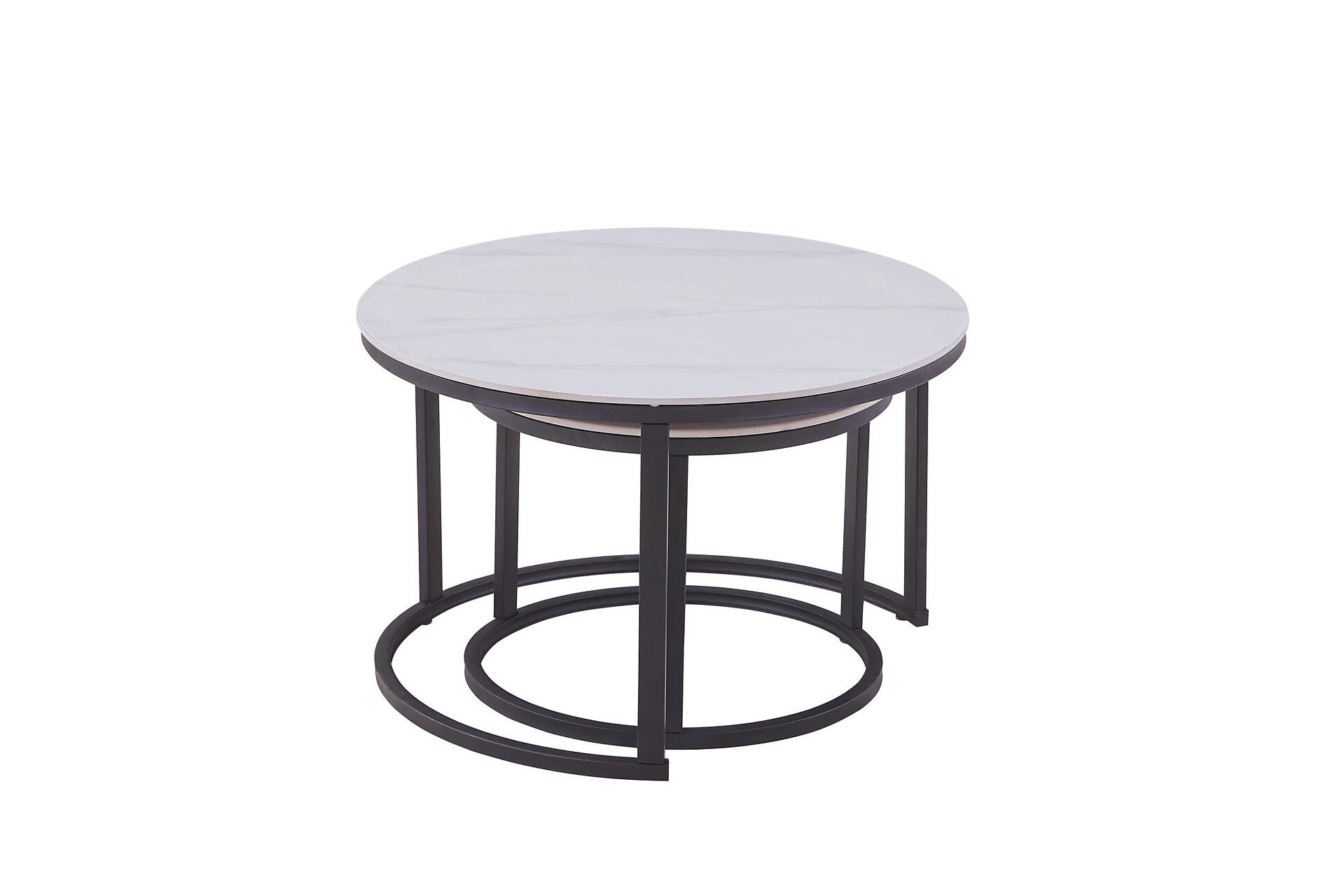 Couchtisch C680W-Couple weiß schwarz Keramik Metall B/H: ca. 70x45 cm Couchtisch C680W-Couple weiß schwarz Keramik Metall B/H: ca. 70x45 cm