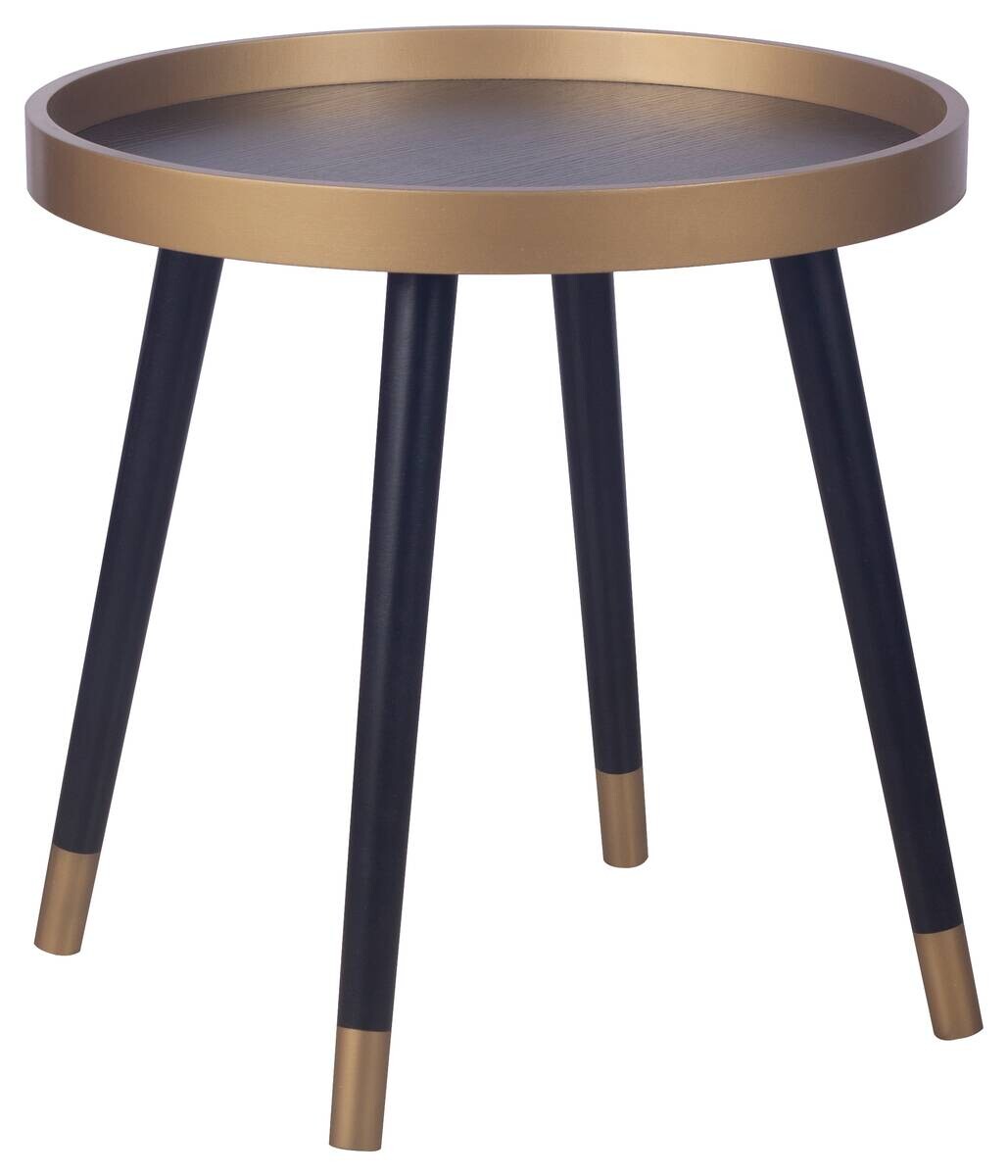 Beistelltisch Sensation schwarz gold Optik H/D: ca. 48x48 cm