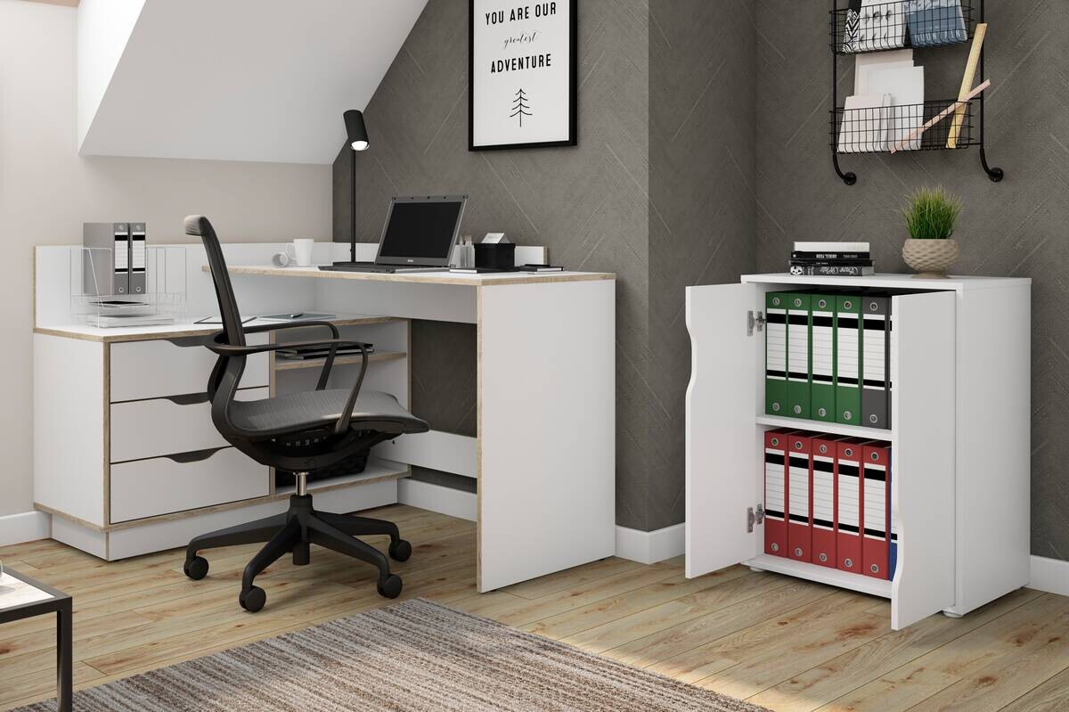 Aktenschrank BELFAST weiß B/H/T: ca. 60x76,5x37 cm