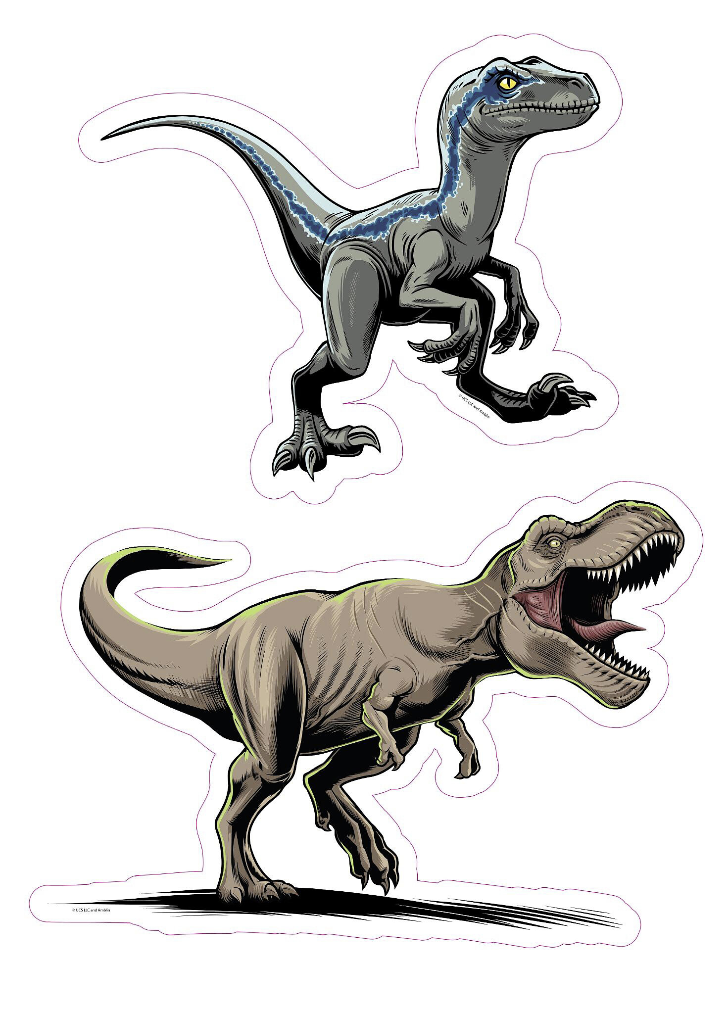 Wandsticker Jurassic B/L: ca. 50x70 cm