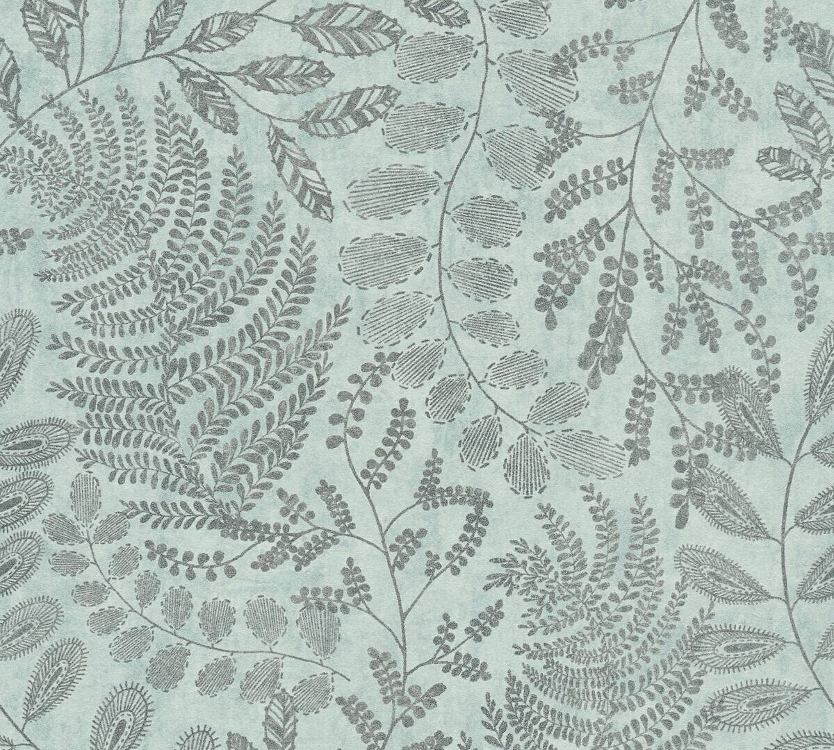 A.S.Creation Vliestapete silber blau B/H/D: ca. 53x1005x8,3 cm