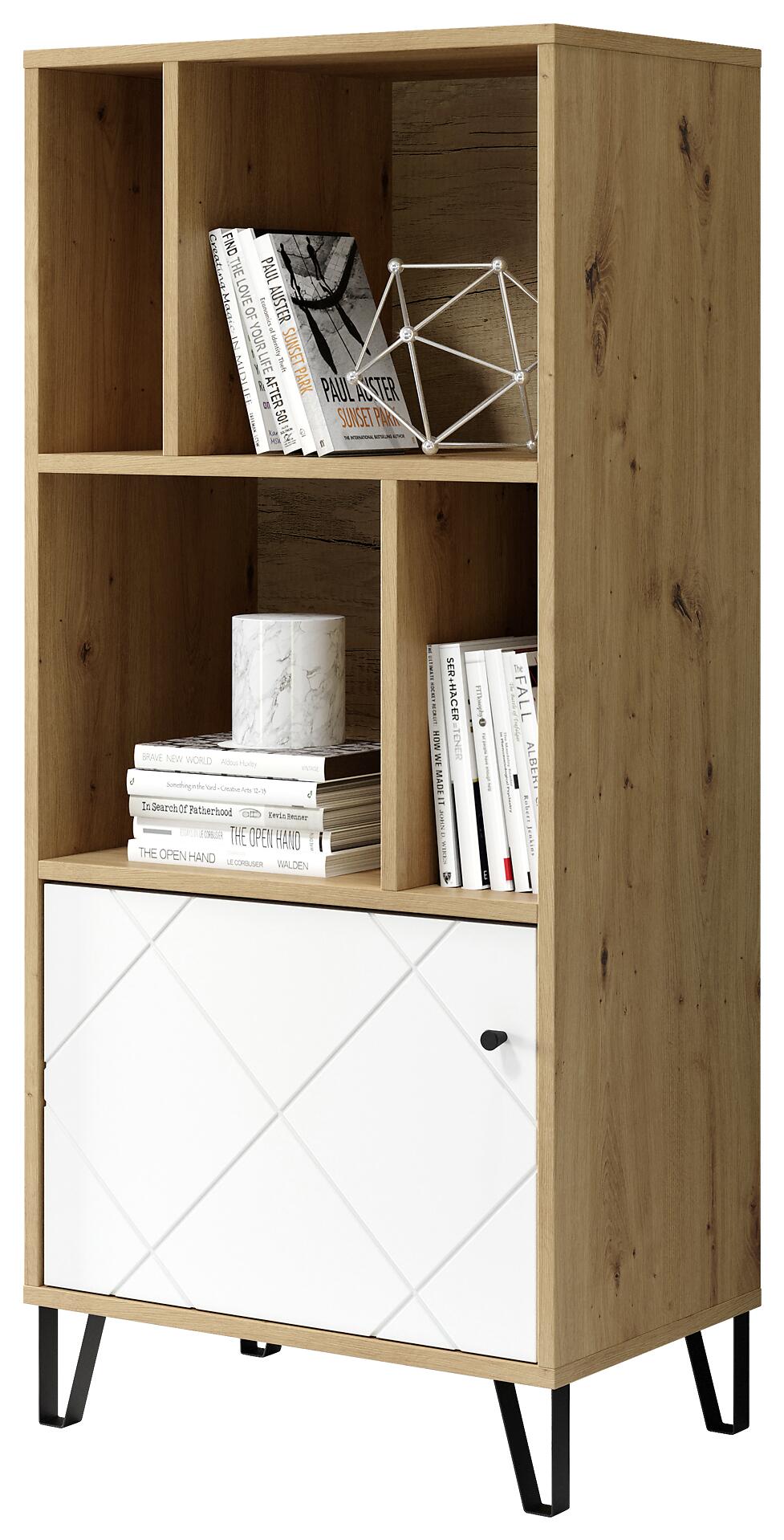 Regal Touch Eiche Artisan Nachbildung weiß matt B/H/T: ca. 63x136x40 cm