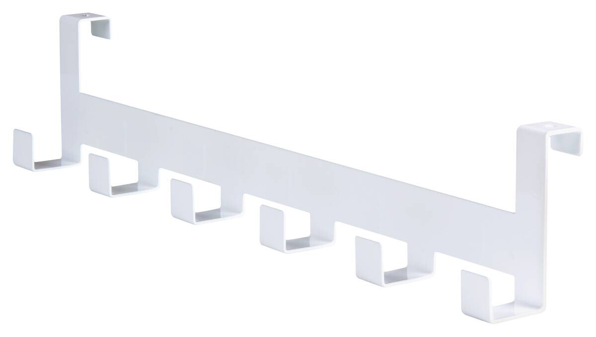 Türgarderobe Hook 6 weiß pulverbeschichtet Metall B/H/T: ca. 40x8x5 cm