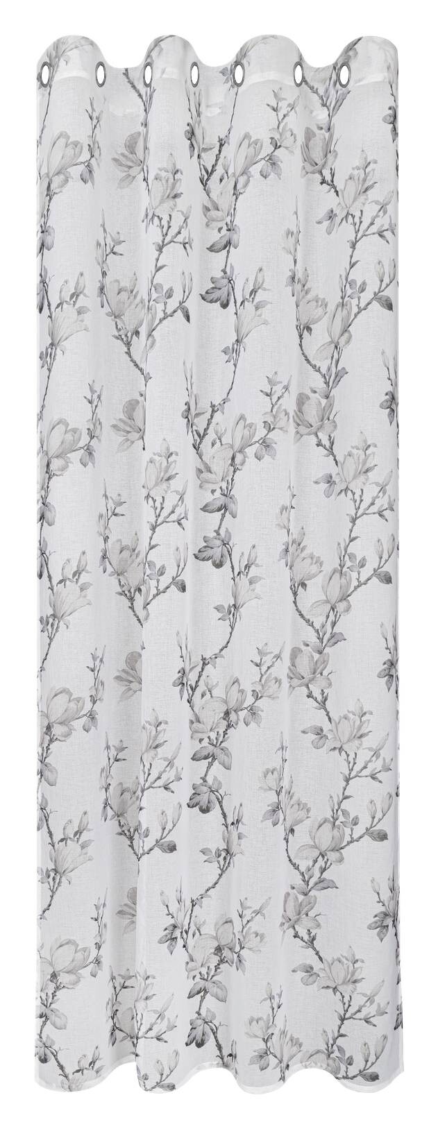 Happy Home Ösenschal Blume weiß B/L: ca. 140x245 cm