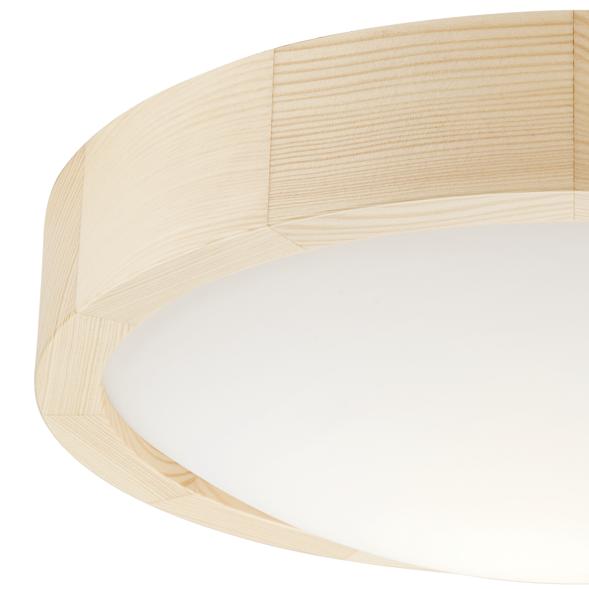 Lamkur Deckenleuchte ANELLO 41247 kiefer Glas Holz H/L: ca. 8x27 cm E27 1 Brennstellen