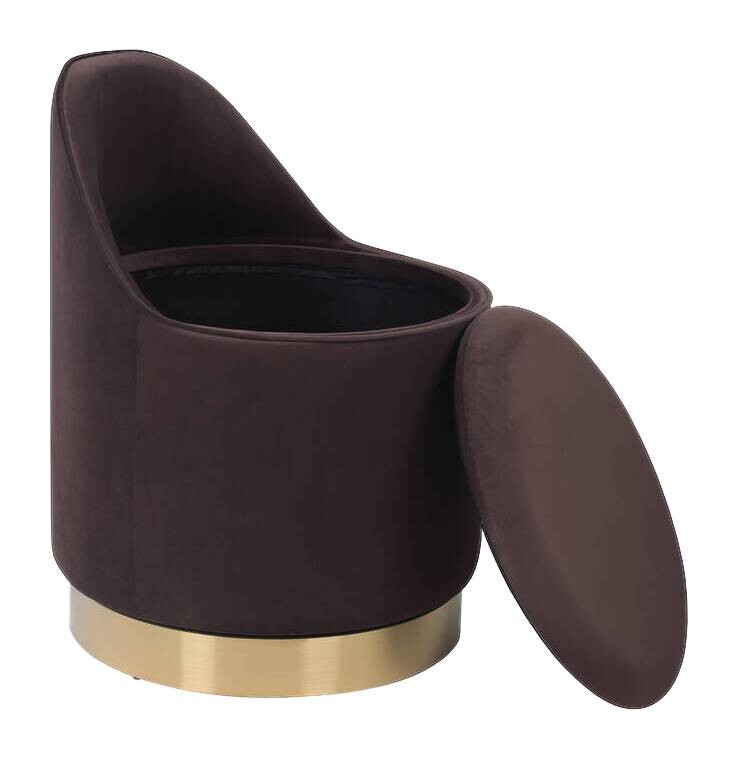 Hocker Viktor 100 braun H/D: ca. 68x52 cm