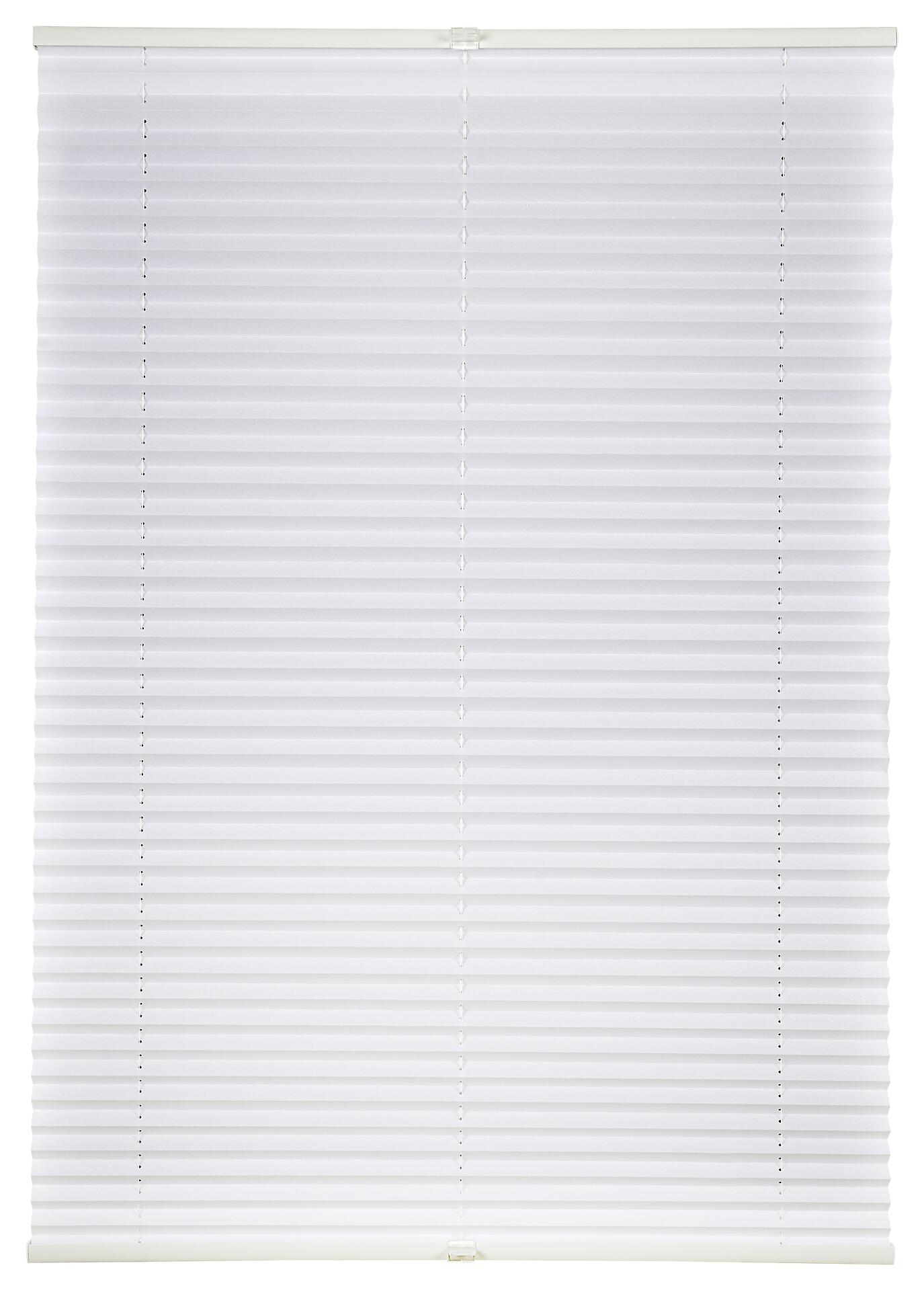 Hochwertiges Klemmplissee weiß B/L: ca. 95x130 cm