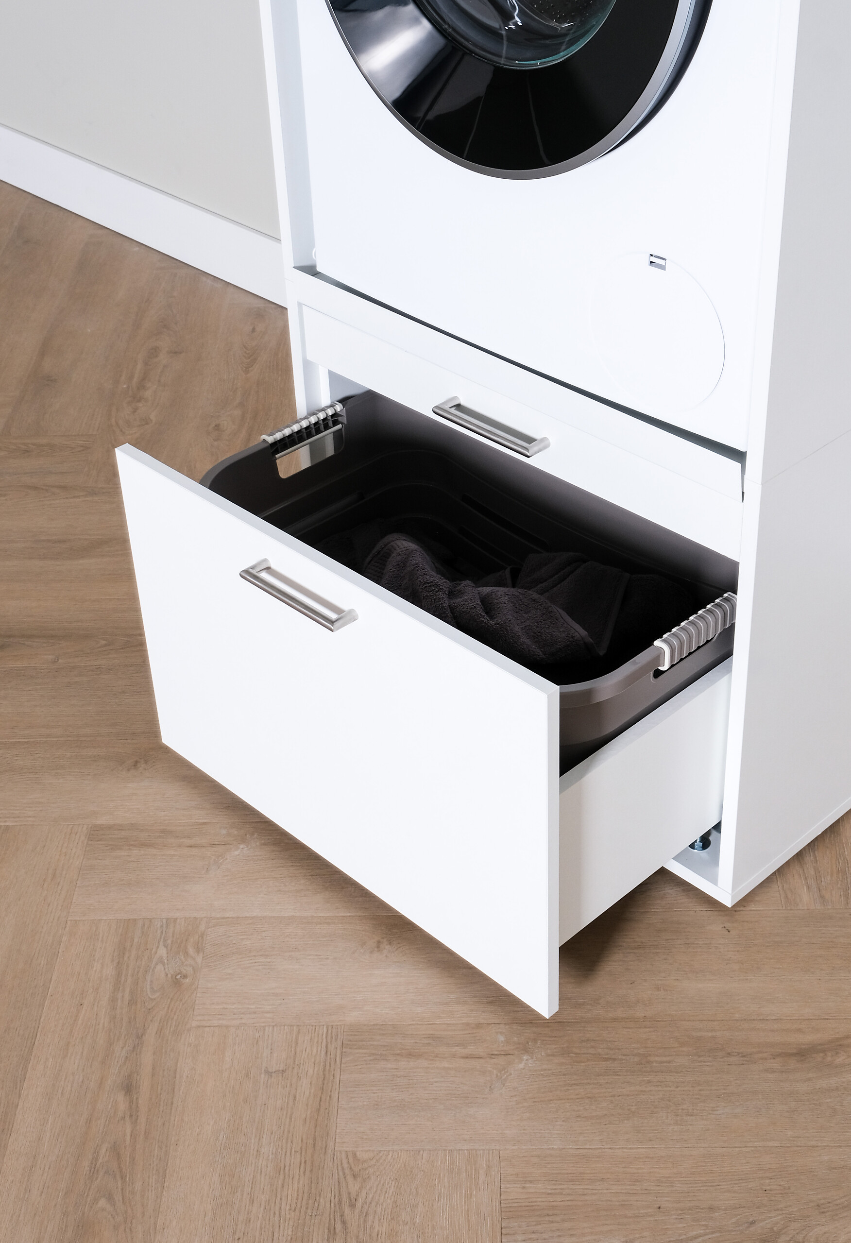 Washcab Waschmaschinenschrank weiß Holz