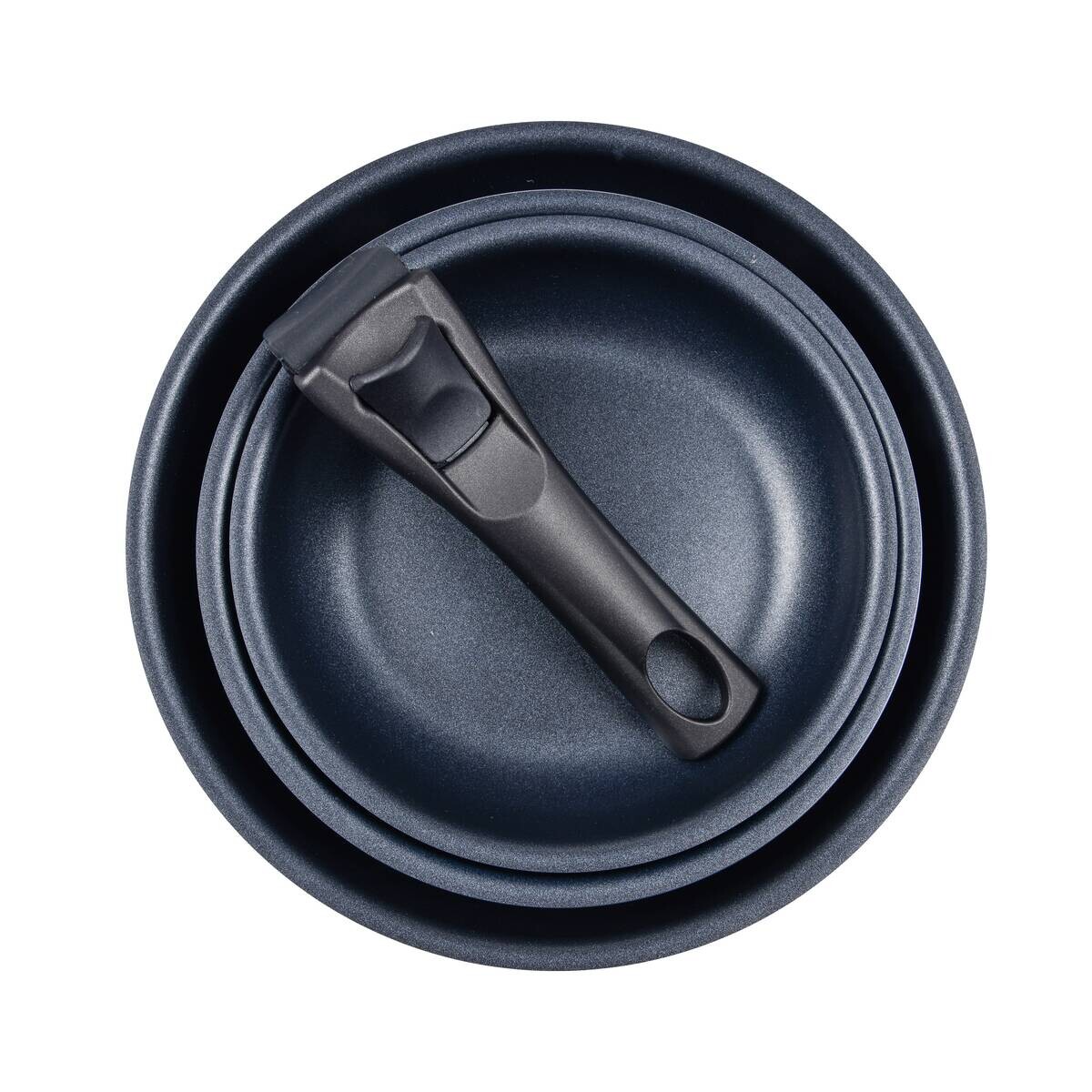 BERGNER Pfannenset Click & cook schwarz Aluminium