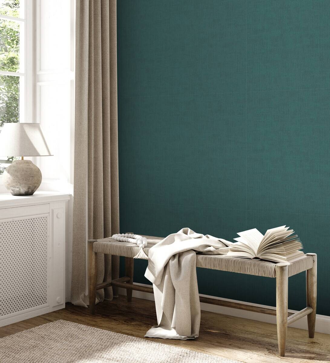 A.S.Creation Vliestapete petrol B/H/D: ca. 53x1005x8,8 cm