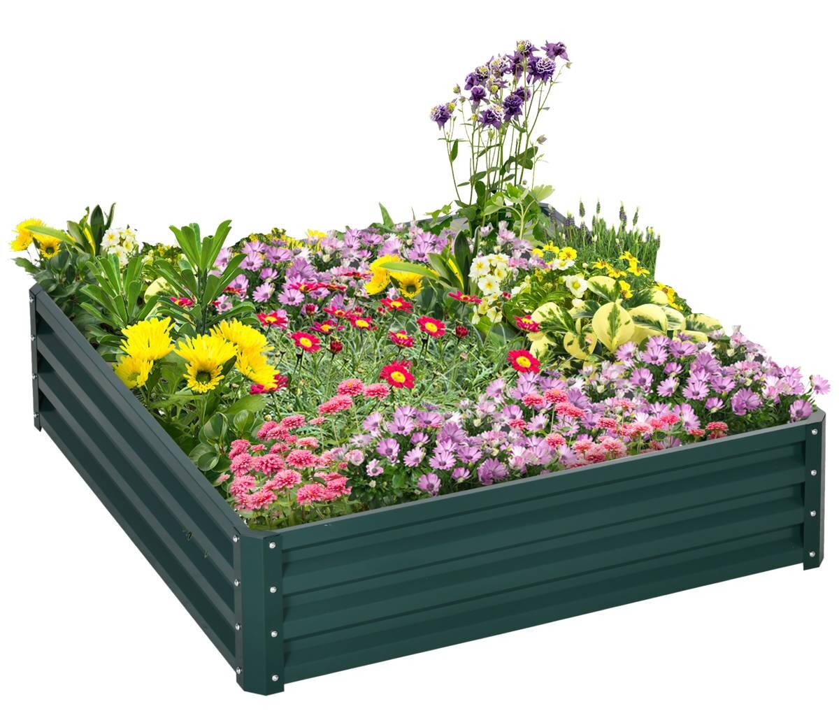 Outsunny Pflanzenbeet mit offenem Boden B/H/L: ca. 120x30x120 cm