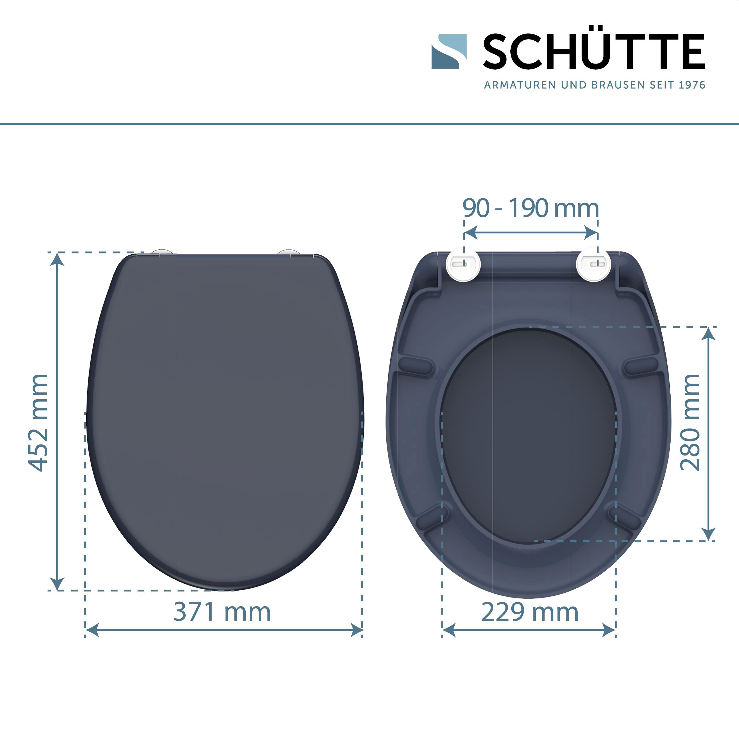 Schütte Duroplast WC-Sitz ANTHRAZIT Duroplast