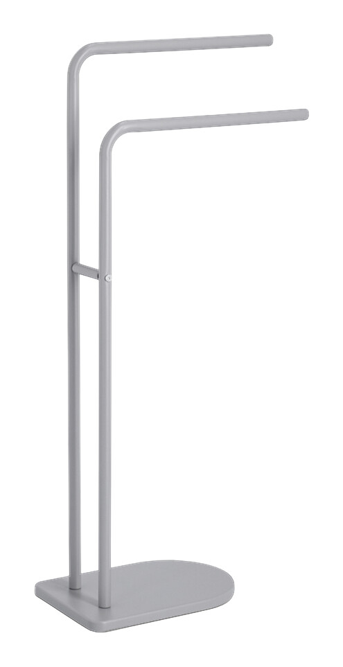 Zeller Handtuchhalter grau Metall B/H/L: ca. 20,5x86x41 cm