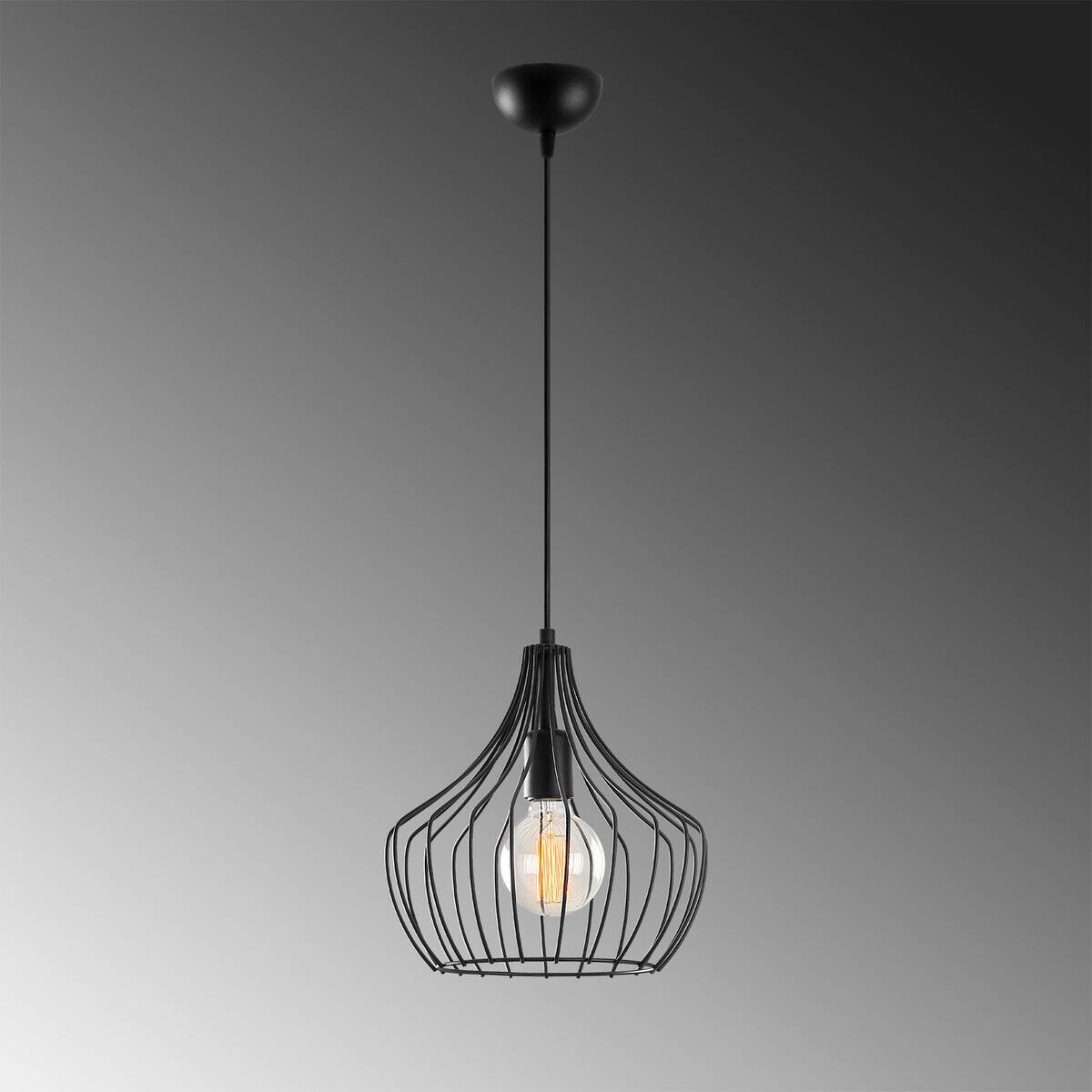 Opviq Pendelleuchte Mezopotamya schwarz B/H/T/L/D: ca. 27x126x27x27x27 cm E27 1 Brennstellen