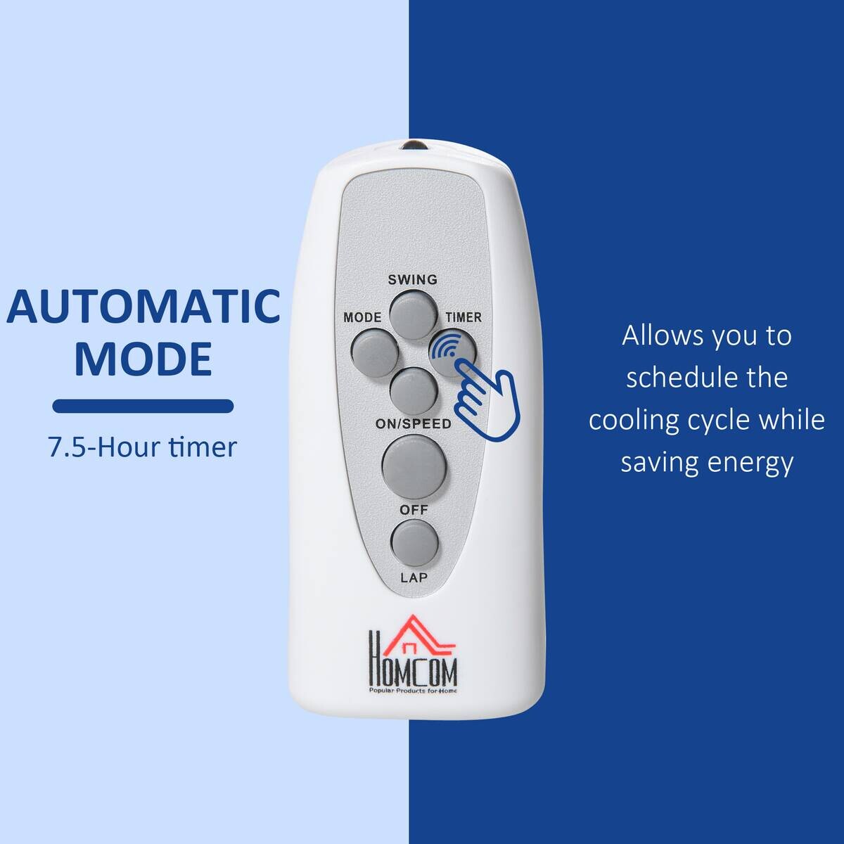 HOMCOM Ventilator weiß Kunststoff Edelstahl Polypropylen B/H/L: ca. 45x42x138 cm