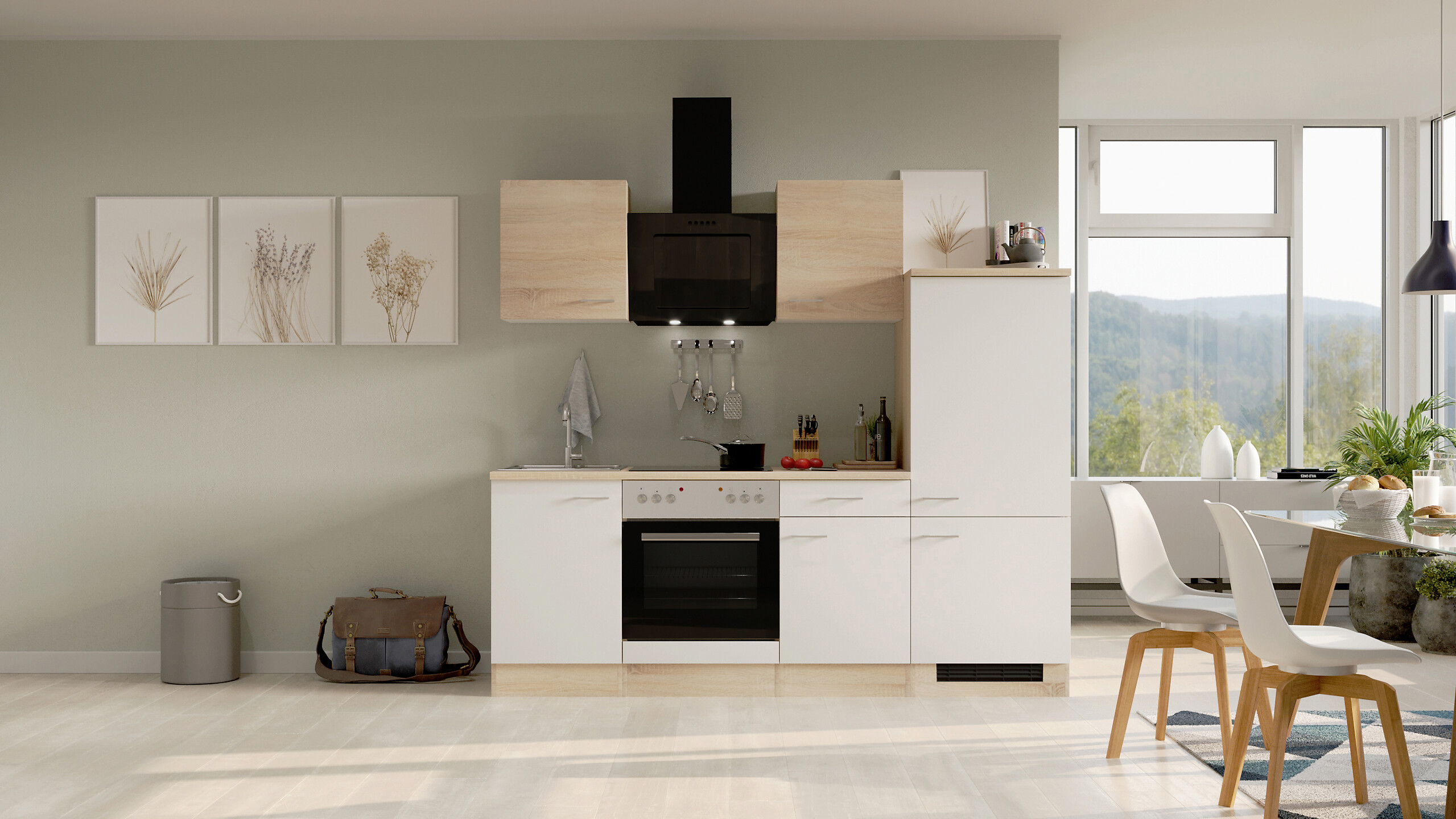 Küchenblock Samoa weiß B/H/T: ca. 220x200x60 cm