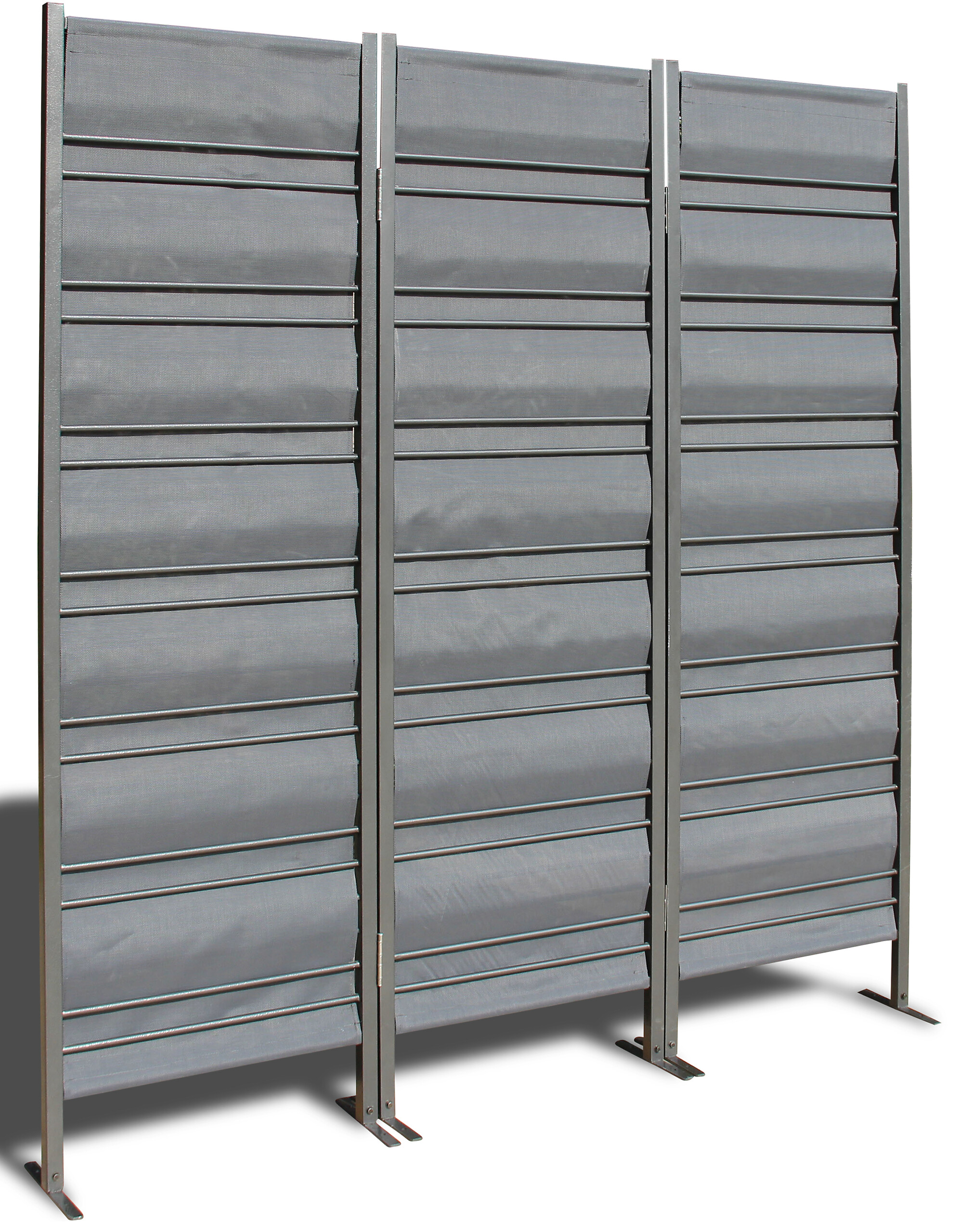 Grasekamp Paravent Venecia schwarz Stahl B/H/L: ca. 25x195x180 cm