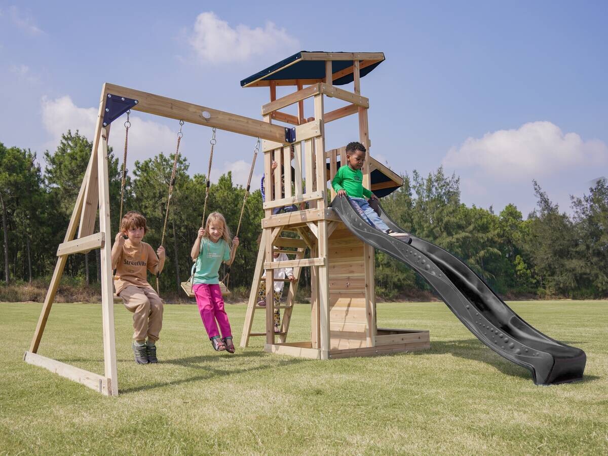 AXI Spielturm Malik grau B/H/L: ca. 345x270x336 cm