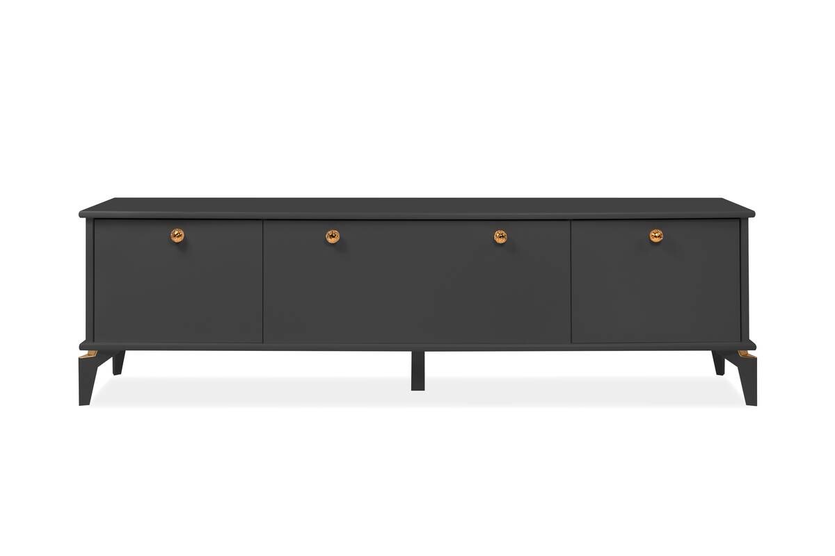 TV-Lowboard Izmir anthrazit Kupfer B/H/T: ca. 180x52x36 cm