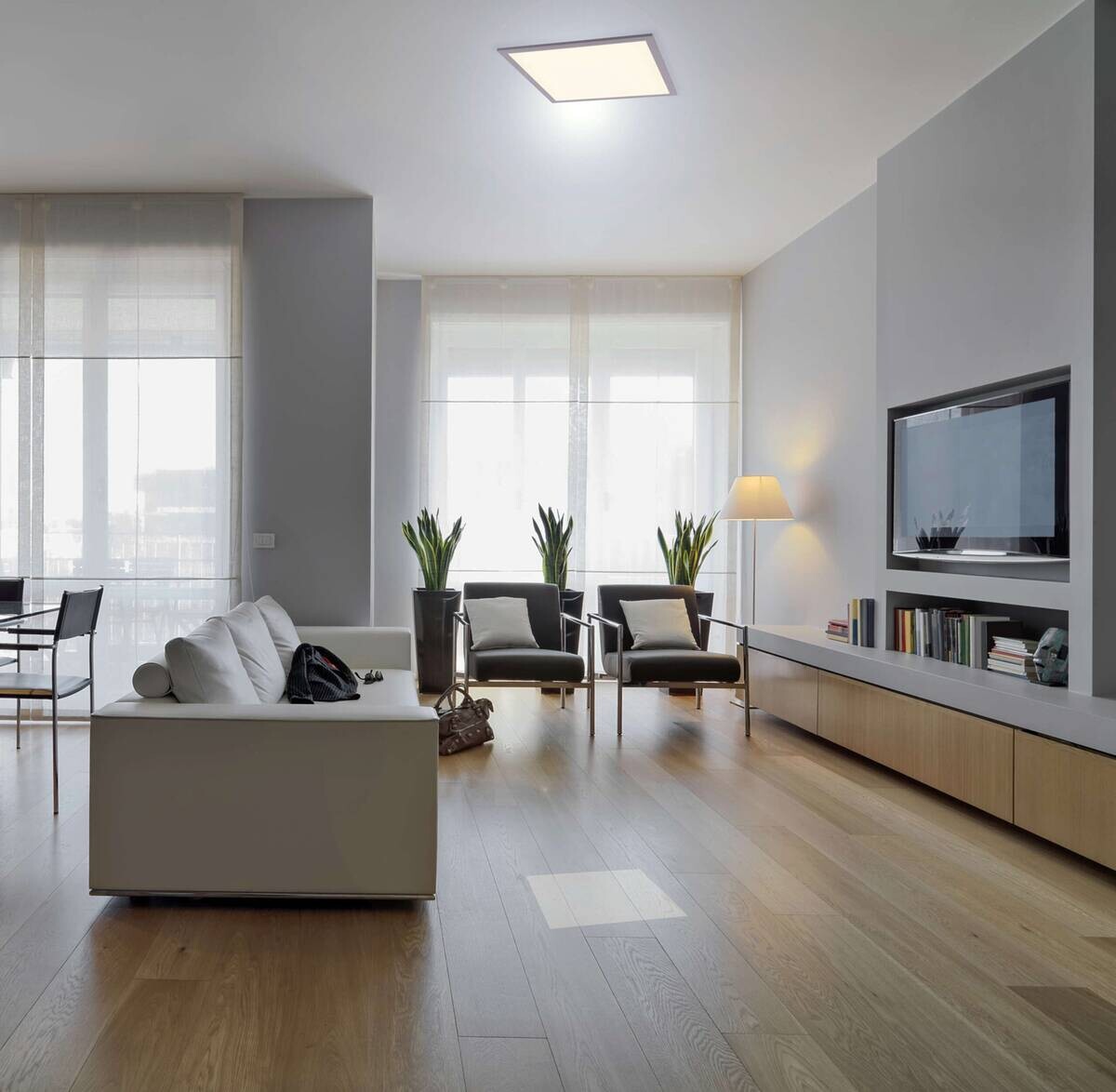 Näve Leuchten LED-Panel 1297903 weiß Metall Kunststoff B/H/T: ca. 45x5x45 cm 1 Brennstellen