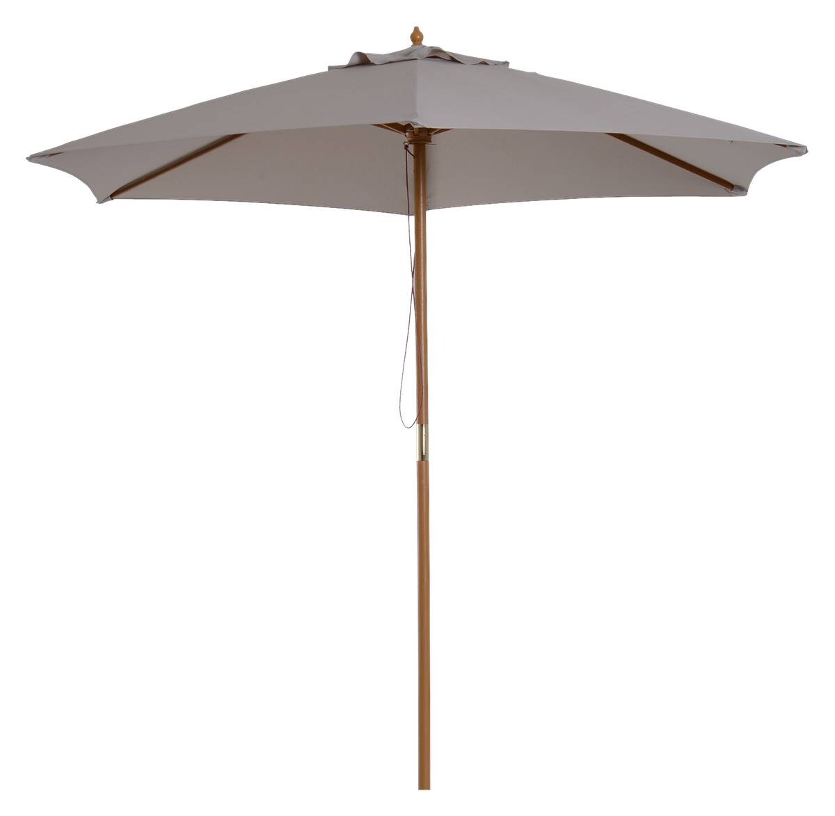 Outsunny Sonnenschirm grau Bambus H/D: ca. 230x250 cm